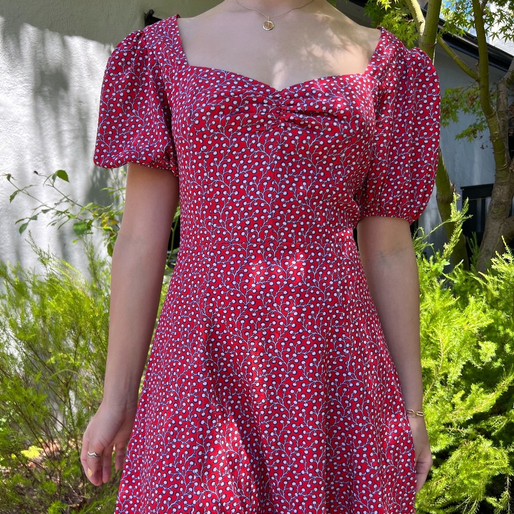 Elao Floral Puff Sleeve Minidress (US-4)